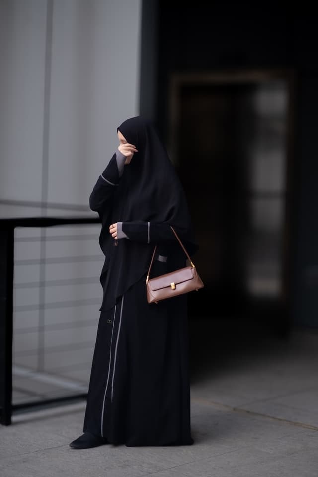 Set Fearless Abaya & Khimar - Dark Grey