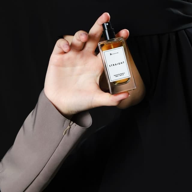 Straight Abaya Set Khimar Bundling Straight Parfum