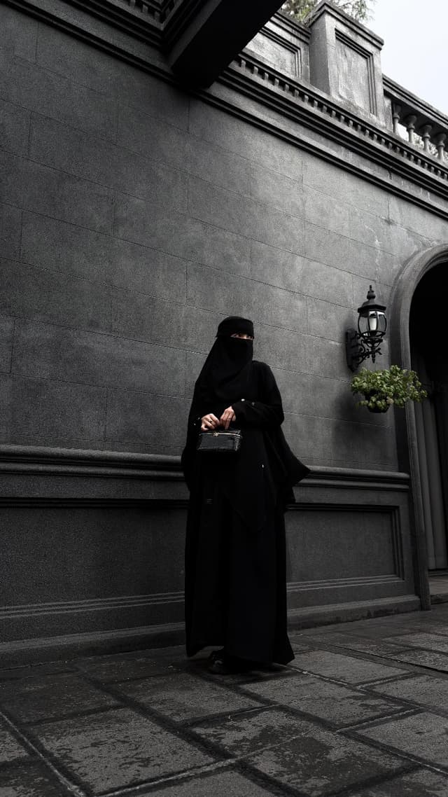 Set Fleur Abaya Fullblack & Khimar