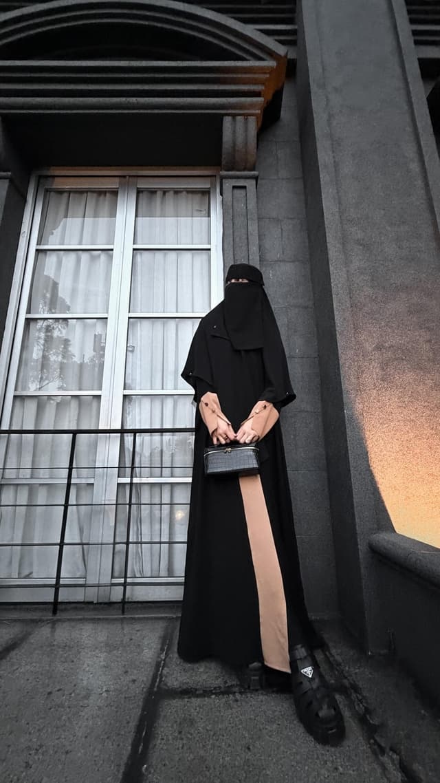 Set Fleur Abaya Chestnut & Khimar