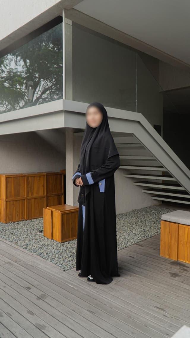 Set Graceful Abaya - Soft Denim