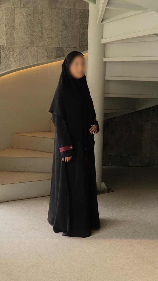 Set Graceful Abaya - Deep Maroon